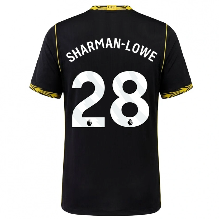 Danxen Kinder Teddy Sharman-Lowe #28 Schwarz Gelb Auswärtstrikot Trikot 2026/27 T-Shirt Schweiz