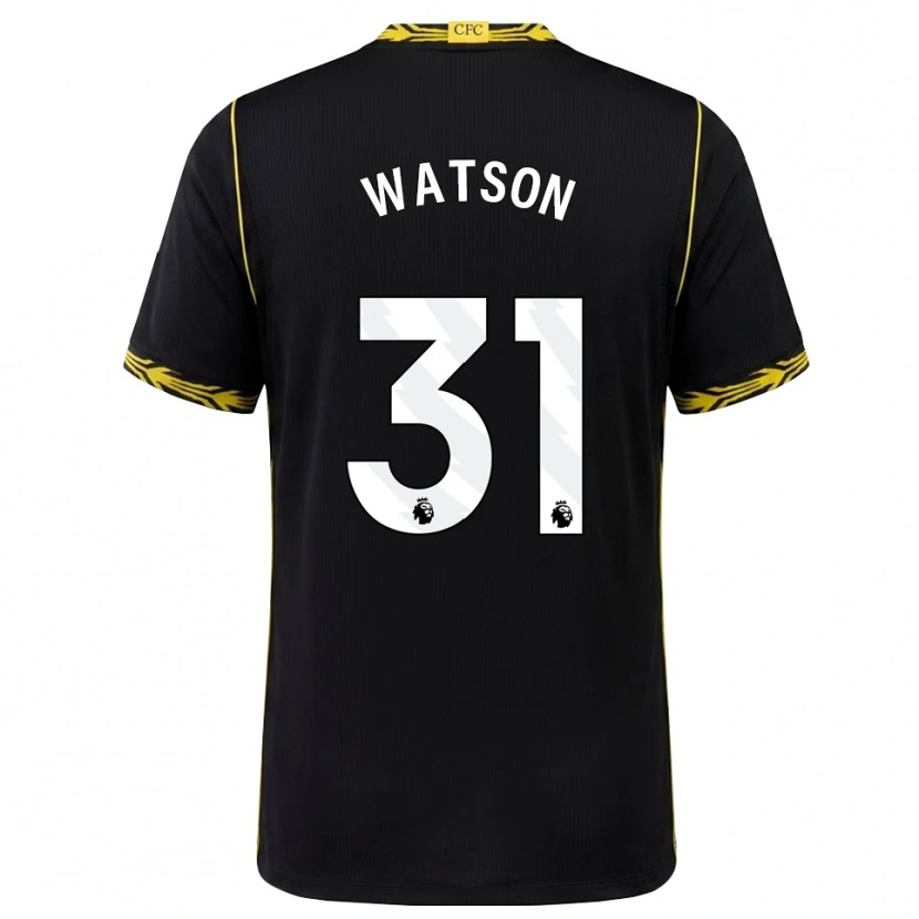 Danxen Kinder Reggie Watson #31 Schwarz Gelb Auswärtstrikot Trikot 2026/27 T-Shirt Schweiz