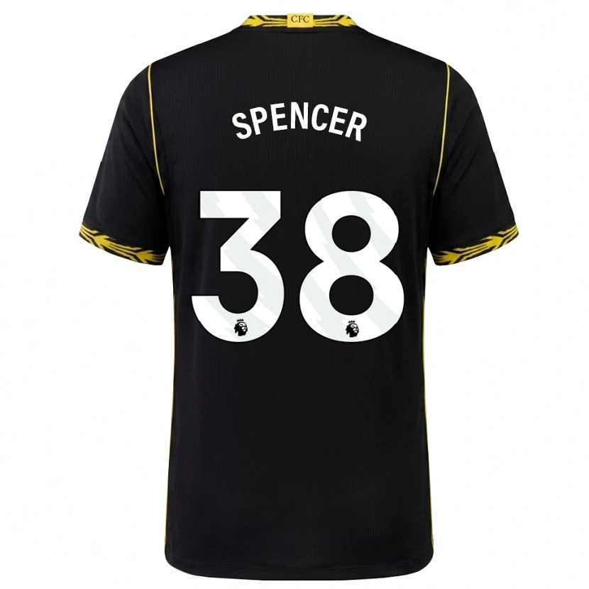 Danxen Kinder Becky Spencer #38 Schwarz Gelb Auswärtstrikot Trikot 2026/27 T-Shirt Schweiz