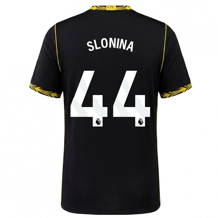 Danxen Kinder Gabriel Slonina #44 Schwarz Gelb Auswärtstrikot Trikot 2026/27 T-Shirt Schweiz