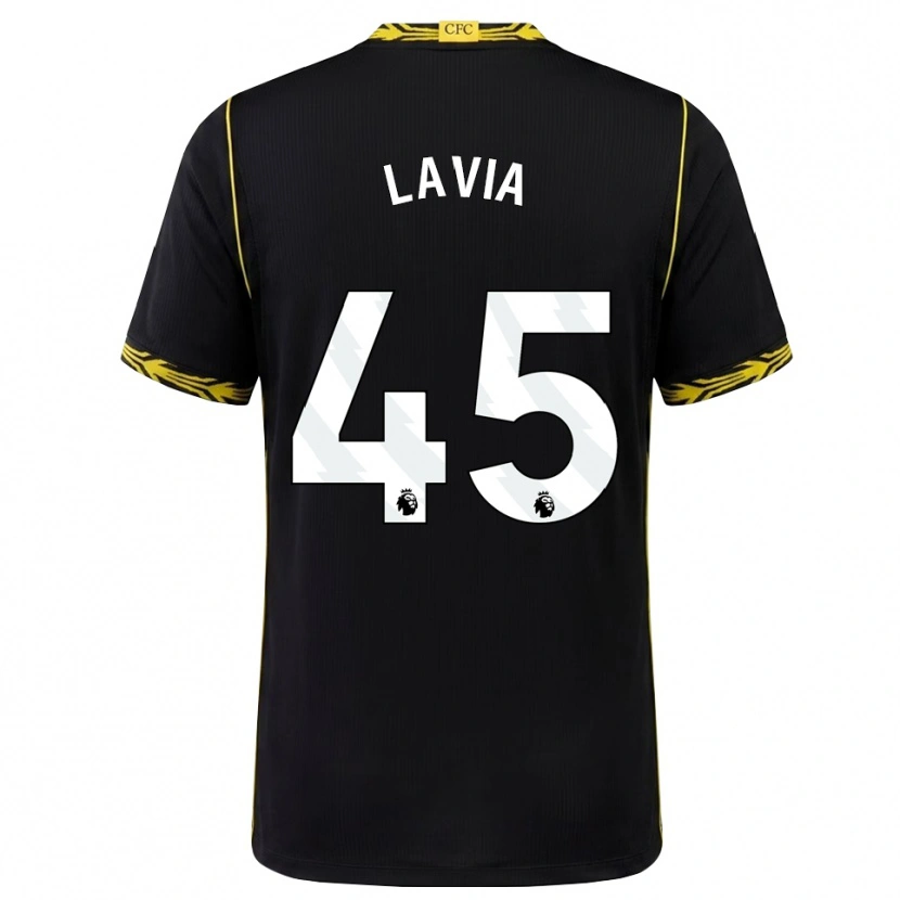 Danxen Kinder Roméo Lavia #45 Schwarz Gelb Auswärtstrikot Trikot 2026/27 T-Shirt Schweiz