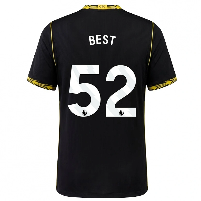 Danxen Kinder Kian Best #52 Schwarz Gelb Auswärtstrikot Trikot 2026/27 T-Shirt Schweiz