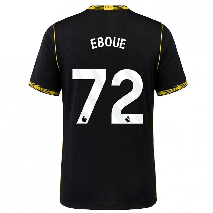 Danxen Kinder Mathis Eboué #72 Schwarz Gelb Auswärtstrikot Trikot 2026/27 T-Shirt Schweiz