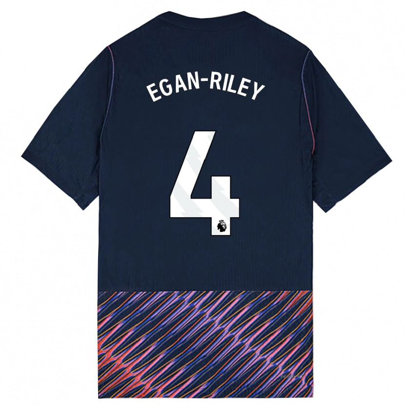 Danxen Kinder Roman Egan-Riley #4 Königlich Blau Weiß Auswärtstrikot Trikot 2026/27 T-Shirt Schweiz