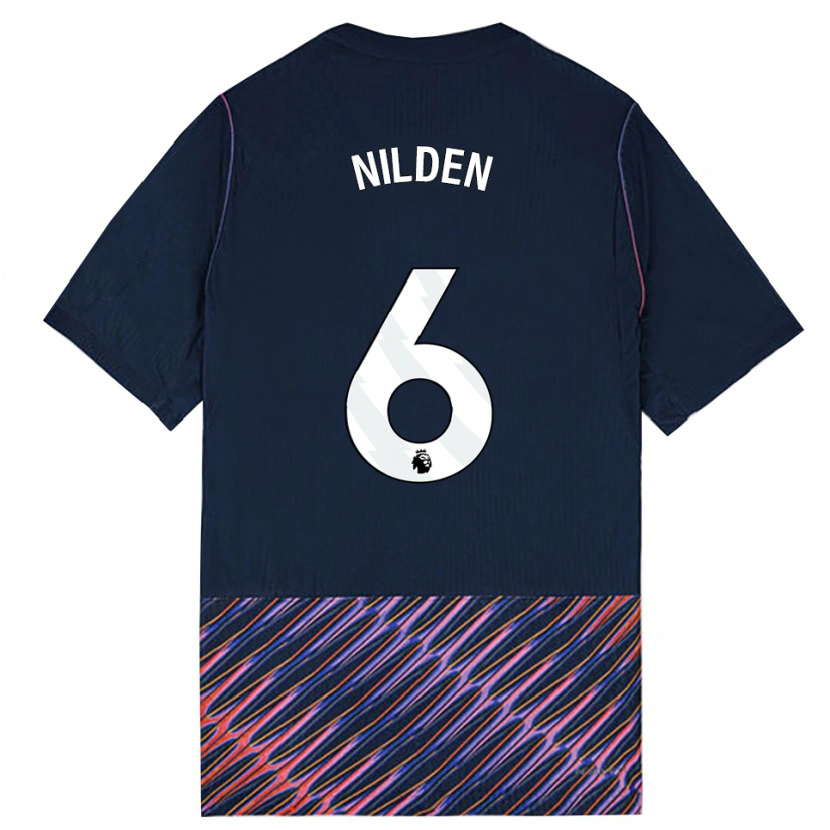 Danxen Kinder Amanda Nildén #6 Königlich Blau Weiß Auswärtstrikot Trikot 2026/27 T-Shirt Schweiz