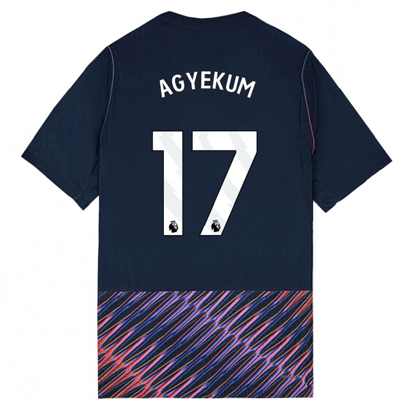 Danxen Kinder Ezra Agyekum #17 Königlich Blau Weiß Auswärtstrikot Trikot 2026/27 T-Shirt Schweiz