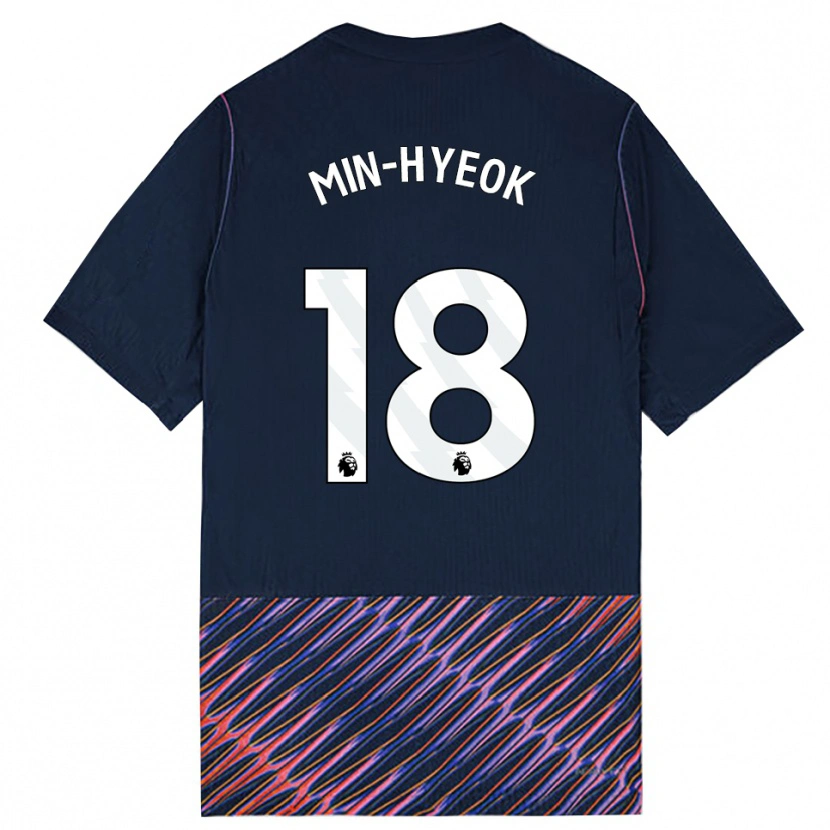 Danxen Kinder Min-Hyeok Yang #18 Königlich Blau Weiß Auswärtstrikot Trikot 2026/27 T-Shirt Schweiz