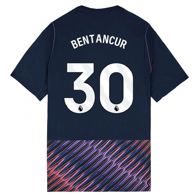 Danxen Kinder Rodrigo Bentancur #30 Königlich Blau Weiß Auswärtstrikot Trikot 2026/27 T-Shirt Schweiz