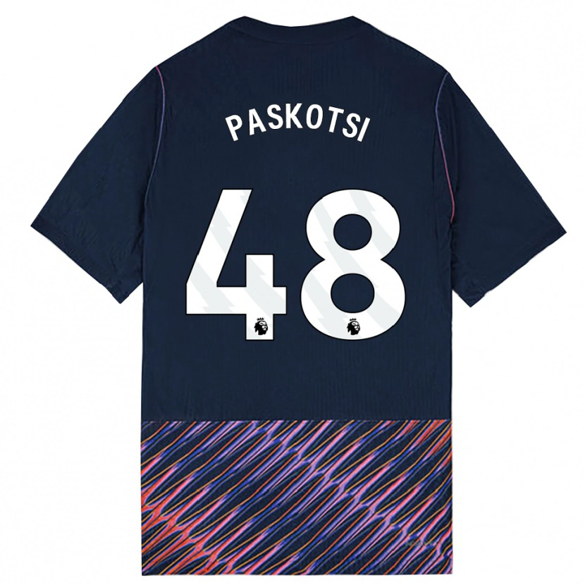 Danxen Kinder Maksim Paskotsi #48 Königlich Blau Weiß Auswärtstrikot Trikot 2026/27 T-Shirt Schweiz