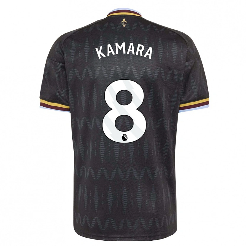 Danxen Kinder Boubacar Kamara #8 Kornblumenblau Schwarz Gelb Auswärtstrikot Trikot 2026/27 T-Shirt Schweiz