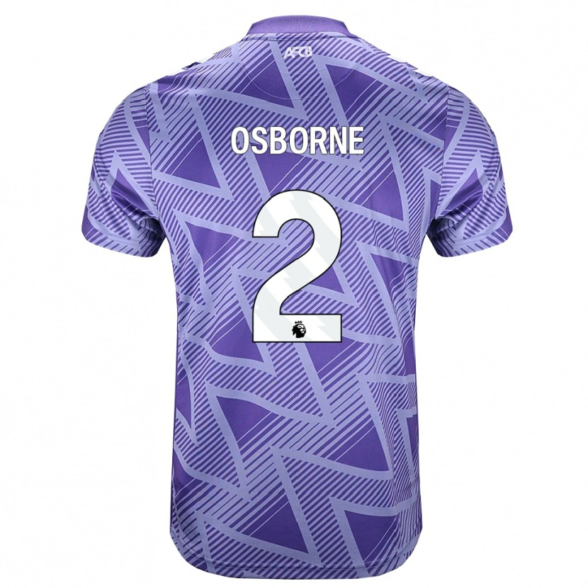 Danxen Kinder Charlie Osborne #2 Blassesviolett Rot Weiß Auswärtstrikot Trikot 2026/27 T-Shirt Schweiz