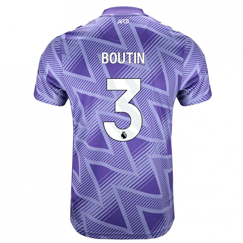 Danxen Kinder Noa Boutin #3 Blassesviolett Rot Weiß Auswärtstrikot Trikot 2026/27 T-Shirt Schweiz