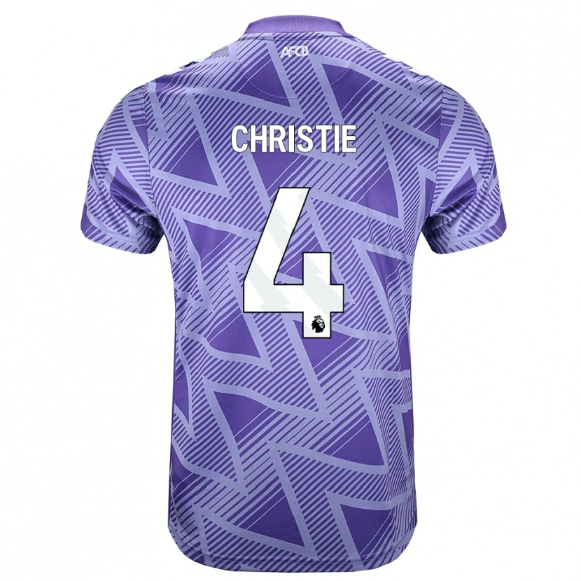 Danxen Kinder Zac Christie #4 Blassesviolett Rot Weiß Auswärtstrikot Trikot 2026/27 T-Shirt Schweiz