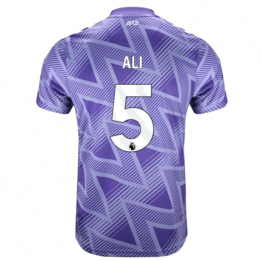 Danxen Kinder Ameer Ali #5 Blassesviolett Rot Weiß Auswärtstrikot Trikot 2026/27 T-Shirt Schweiz