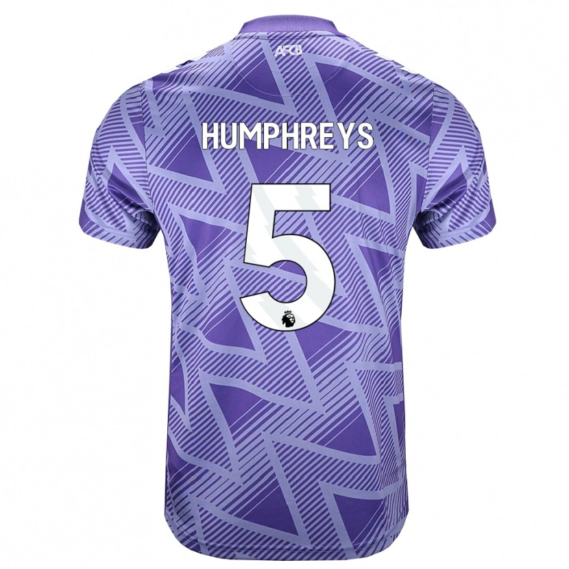 Danxen Kinder Holly Humphreys #5 Blassesviolett Rot Weiß Auswärtstrikot Trikot 2026/27 T-Shirt Schweiz