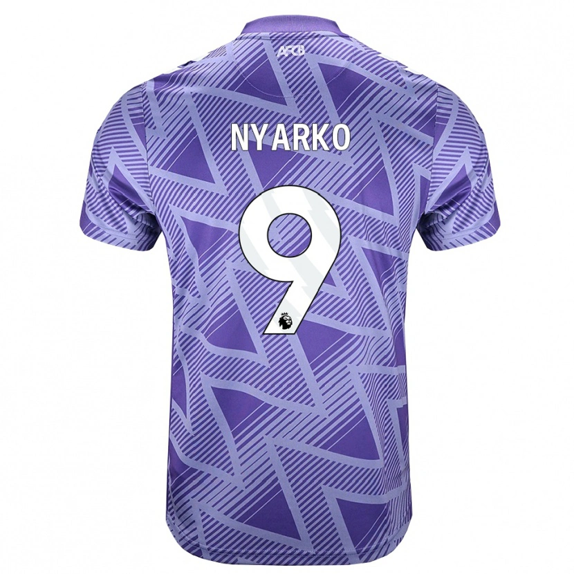 Danxen Kinder Eugene Nyarko #9 Blassesviolett Rot Weiß Auswärtstrikot Trikot 2026/27 T-Shirt Schweiz
