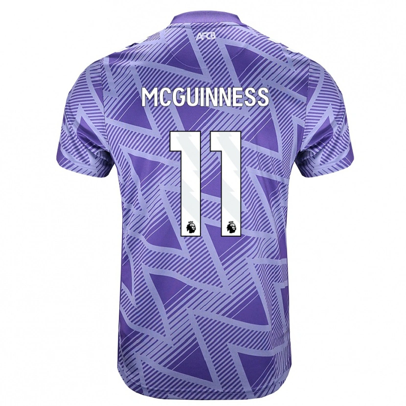 Danxen Kinder Gemma Mcguinness #11 Blassesviolett Rot Weiß Auswärtstrikot Trikot 2026/27 T-Shirt Schweiz