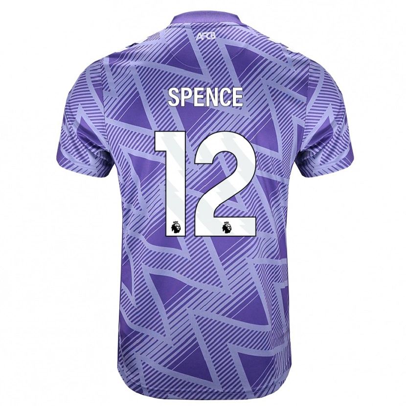 Danxen Kinder Joe Spence #12 Blassesviolett Rot Weiß Auswärtstrikot Trikot 2026/27 T-Shirt Schweiz