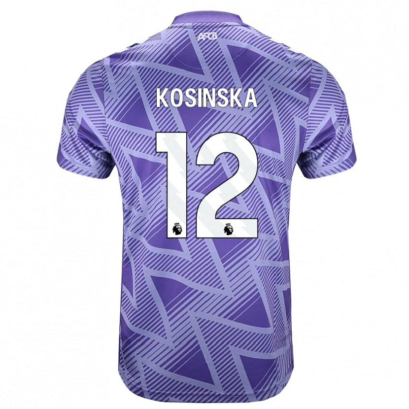 Danxen Kinder Daniela Kosinska #12 Blassesviolett Rot Weiß Auswärtstrikot Trikot 2026/27 T-Shirt Schweiz