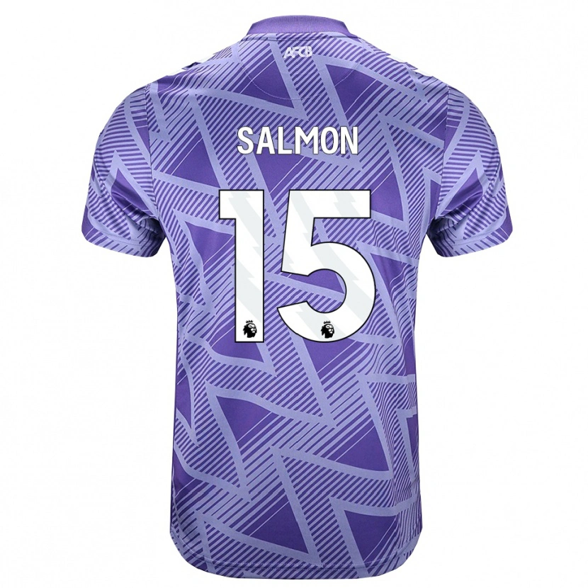 Danxen Kinder Josh Salmon #15 Blassesviolett Rot Weiß Auswärtstrikot Trikot 2026/27 T-Shirt Schweiz