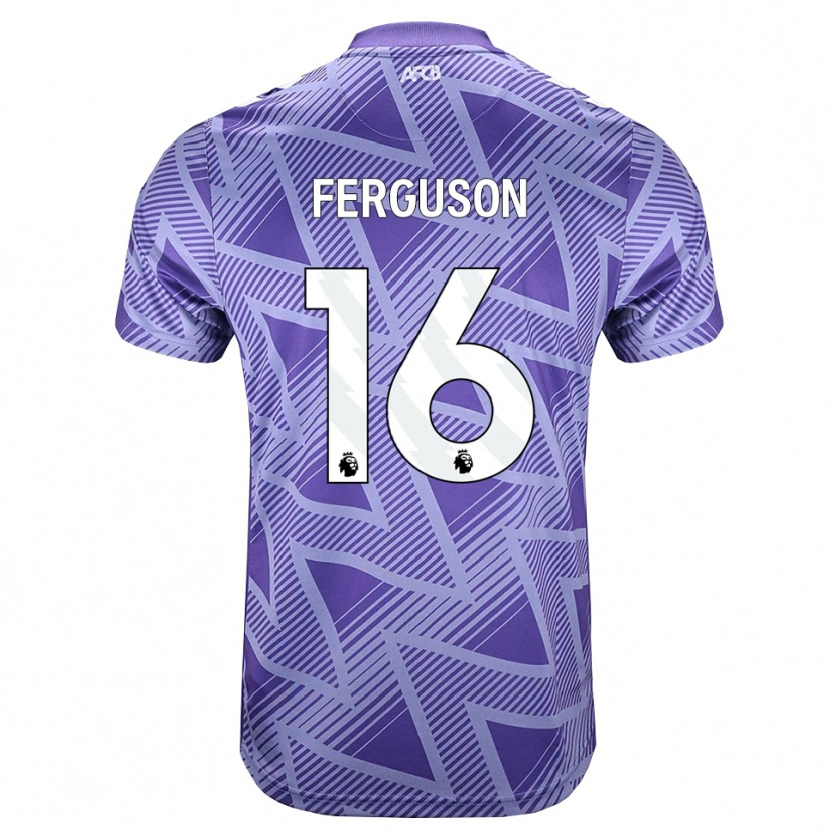 Danxen Kinder Josh Ferguson #16 Blassesviolett Rot Weiß Auswärtstrikot Trikot 2026/27 T-Shirt Schweiz