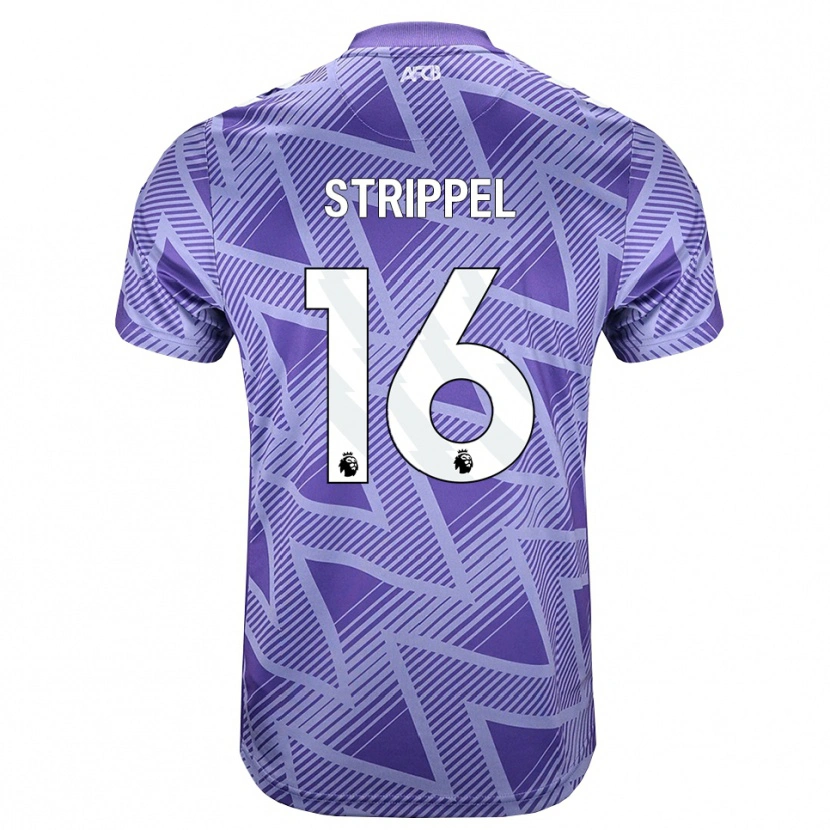 Danxen Kinder Ellie Strippel #16 Blassesviolett Rot Weiß Auswärtstrikot Trikot 2026/27 T-Shirt Schweiz