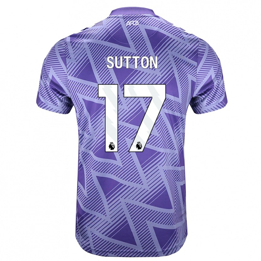 Danxen Kinder Zach Sutton #17 Blassesviolett Rot Weiß Auswärtstrikot Trikot 2026/27 T-Shirt Schweiz