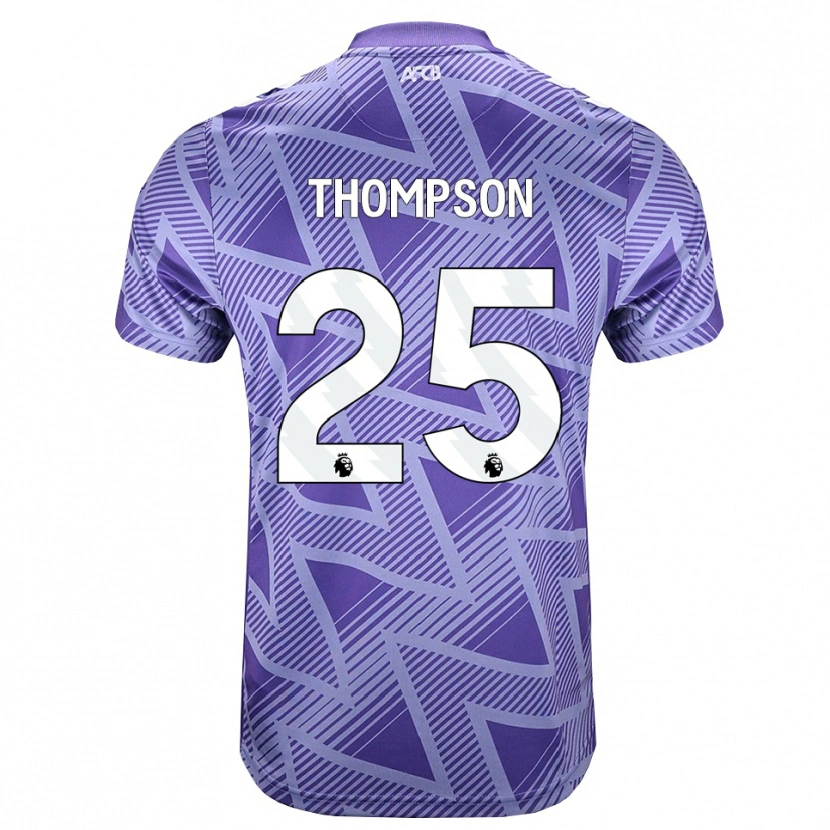 Danxen Kinder Kenni Thompson #25 Blassesviolett Rot Weiß Auswärtstrikot Trikot 2026/27 T-Shirt Schweiz