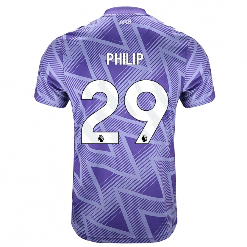 Danxen Kinder Philip Billing #29 Blassesviolett Rot Weiß Auswärtstrikot Trikot 2026/27 T-Shirt Schweiz