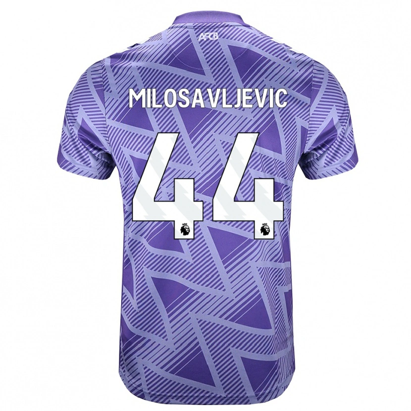 Danxen Kinder Veljko Milosavljevic #44 Blassesviolett Rot Weiß Auswärtstrikot Trikot 2026/27 T-Shirt Schweiz