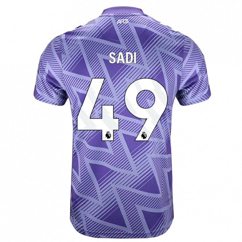 Danxen Kinder Dominic Sadi #49 Blassesviolett Rot Weiß Auswärtstrikot Trikot 2026/27 T-Shirt Schweiz