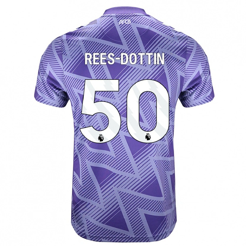 Danxen Kinder Remy Rees-Dottin #50 Blassesviolett Rot Weiß Auswärtstrikot Trikot 2026/27 T-Shirt Schweiz