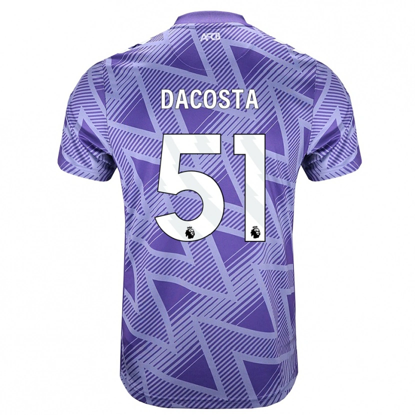 Danxen Kinder Malcom Dacosta González #51 Blassesviolett Rot Weiß Auswärtstrikot Trikot 2026/27 T-Shirt Schweiz
