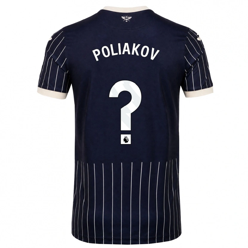 Danxen Kinder Adam Poliakov #0 Schwarz Weiß Auswärtstrikot Trikot 2026/27 T-Shirt Schweiz