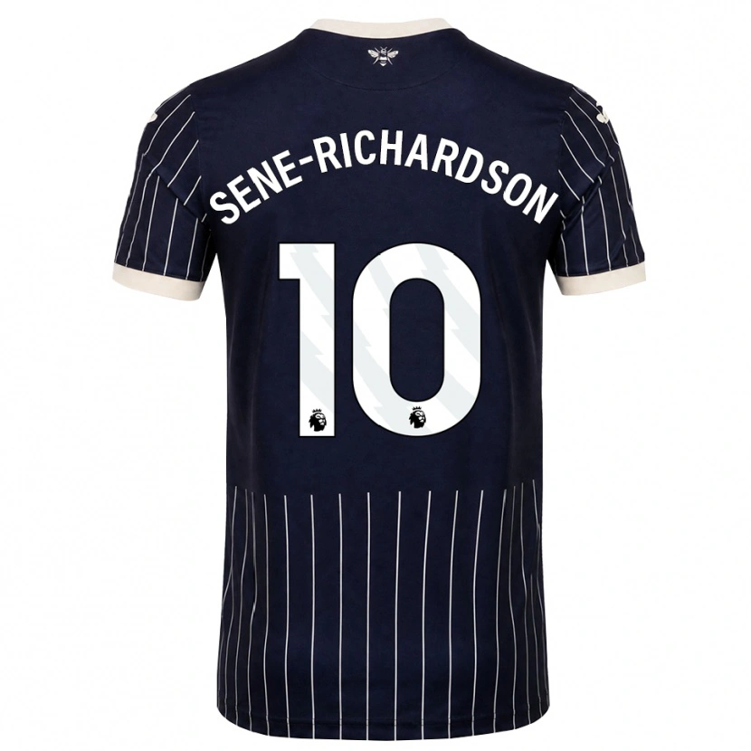 Danxen Kinder Sam Sene-Richardson #10 Schwarz Weiß Auswärtstrikot Trikot 2026/27 T-Shirt Schweiz