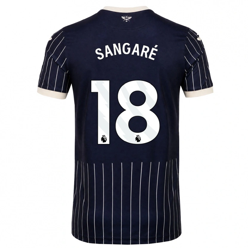 Danxen Kinder Mamadou Sangaré #18 Schwarz Weiß Auswärtstrikot Trikot 2026/27 T-Shirt Schweiz