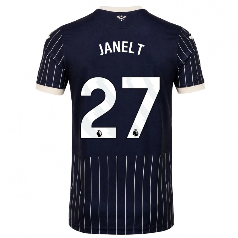 Danxen Kinder Vitaly Janelt #27 Schwarz Weiß Auswärtstrikot Trikot 2026/27 T-Shirt Schweiz