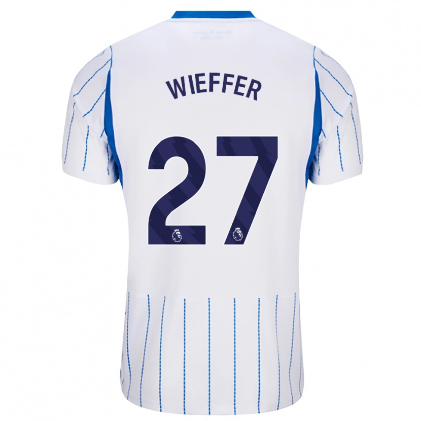 Danxen Kinder Mats Wieffer #27 Himmelblau Weiß Auswärtstrikot Trikot 2026/27 T-Shirt Schweiz