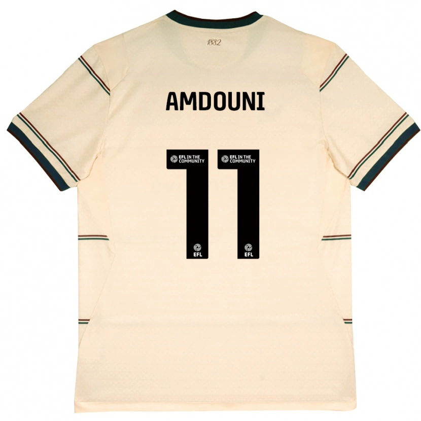 Danxen Kinder Zeki Amdouni #11 Beige Burgund Auswärtstrikot Trikot 2026/27 T-Shirt Schweiz
