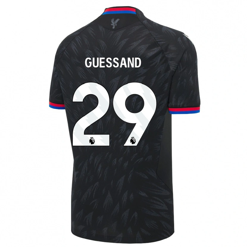 Danxen Kinder Evann Guessand #29 Schwarz Blau Rot Auswärtstrikot Trikot 2026/27 T-Shirt Schweiz