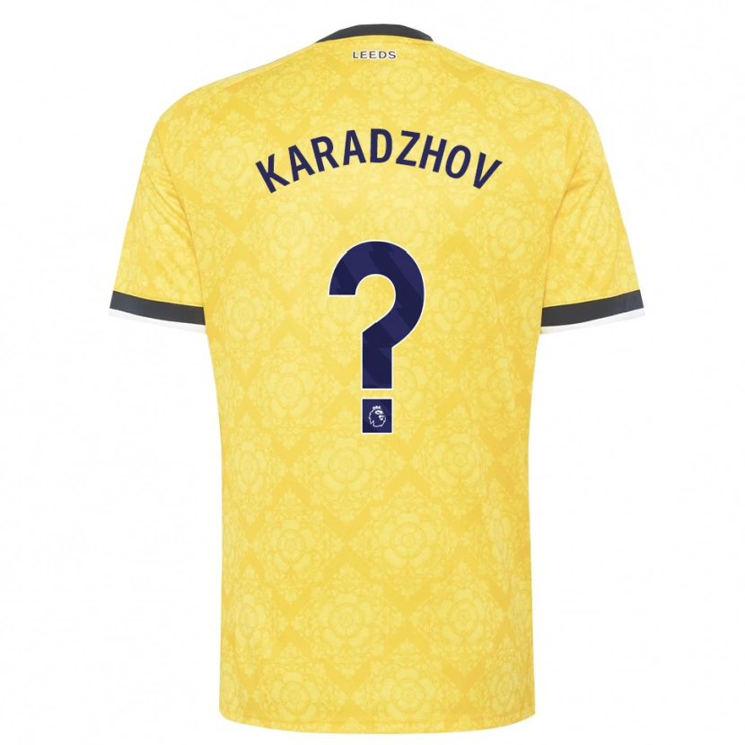 Danxen Kinder Viktor Karadzhov #0 Gelb Weiß Schwarz Auswärtstrikot Trikot 2026/27 T-Shirt Schweiz