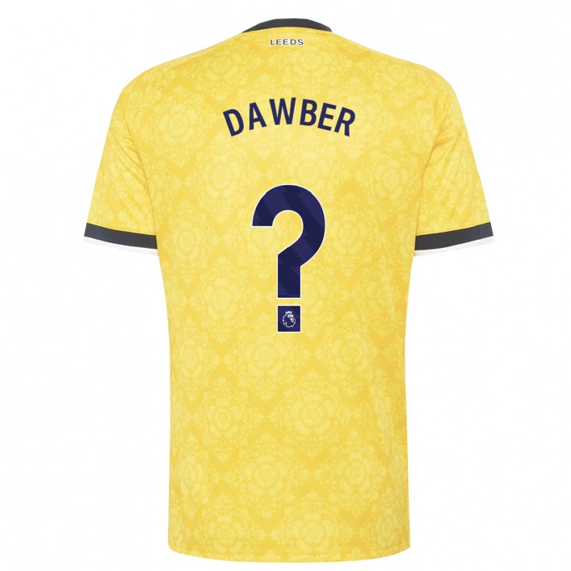 Danxen Kinder Oscar Dawber #0 Gelb Weiß Schwarz Auswärtstrikot Trikot 2026/27 T-Shirt Schweiz