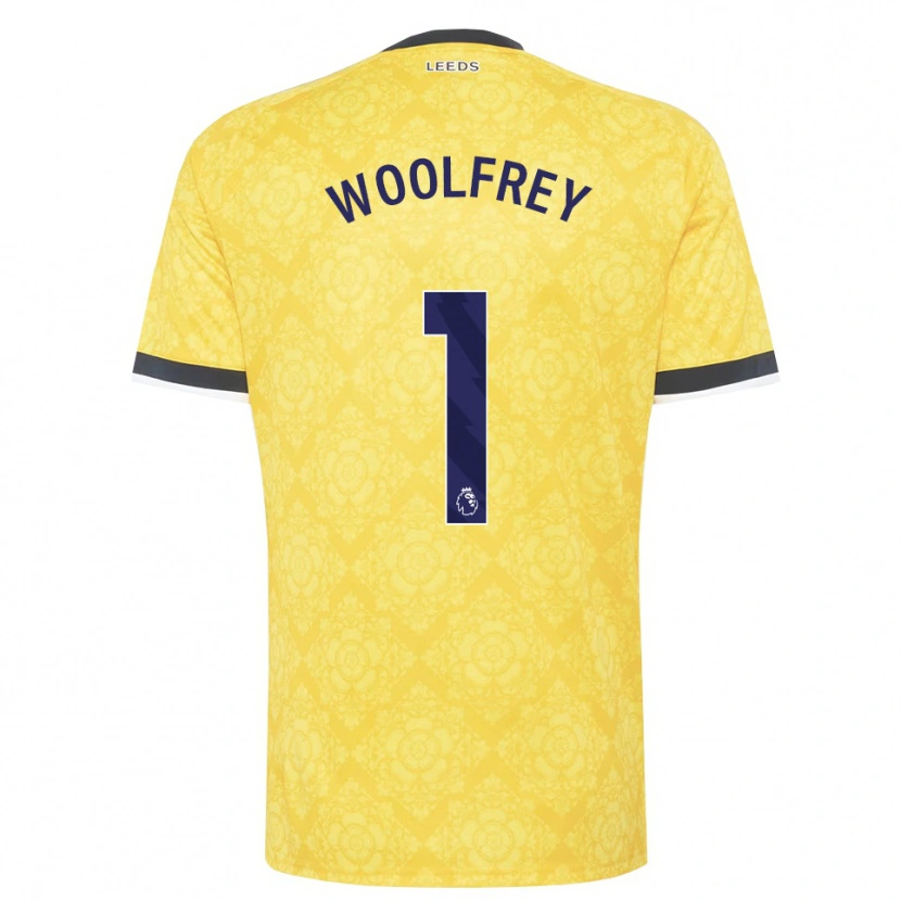 Danxen Kinder Joshua Woolfrey #1 Gelb Weiß Schwarz Auswärtstrikot Trikot 2026/27 T-Shirt Schweiz