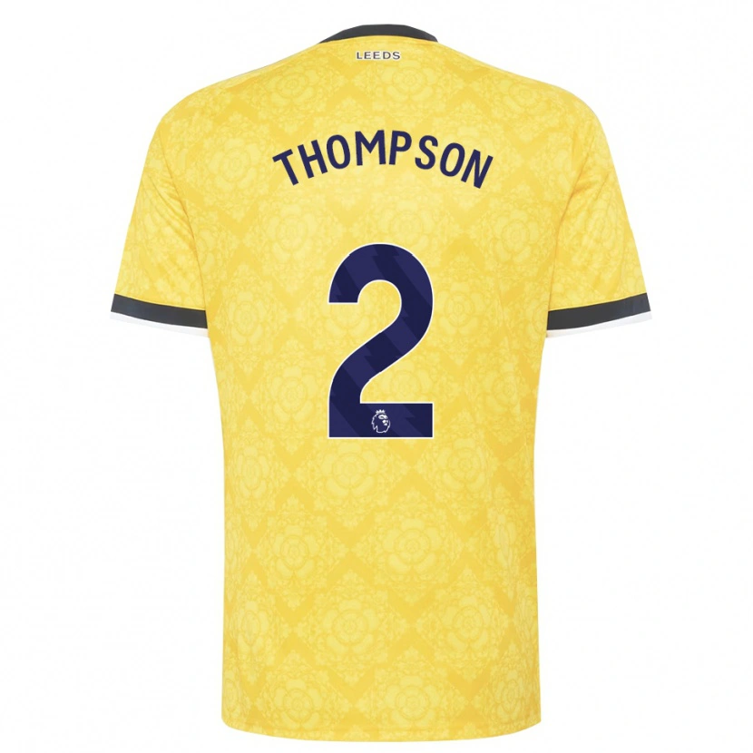 Danxen Kinder Aiden Thompson #2 Gelb Weiß Schwarz Auswärtstrikot Trikot 2026/27 T-Shirt Schweiz