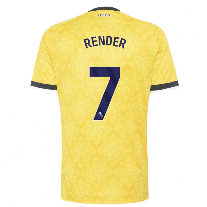 Danxen Kinder Jacob Render #7 Gelb Weiß Schwarz Auswärtstrikot Trikot 2026/27 T-Shirt Schweiz