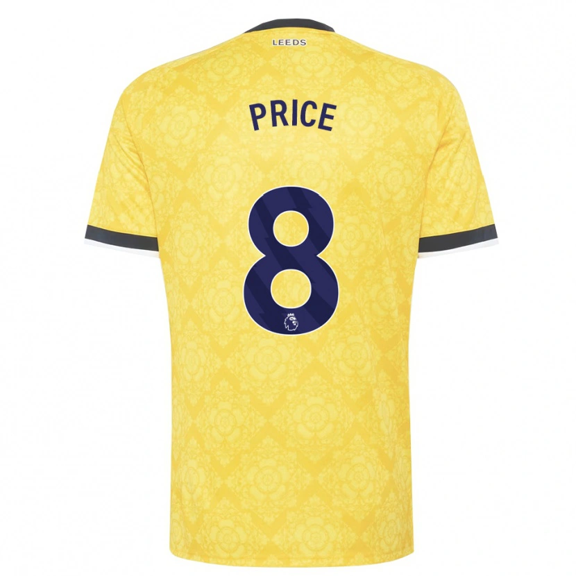 Danxen Kinder Leoni Price #8 Gelb Weiß Schwarz Auswärtstrikot Trikot 2026/27 T-Shirt Schweiz