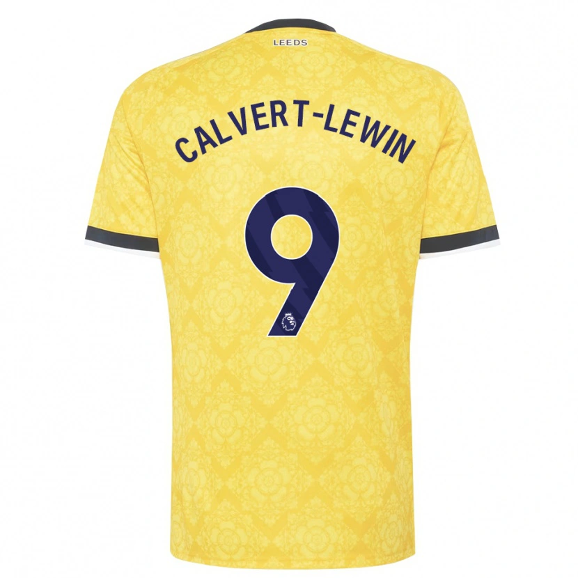 Danxen Kinder Dominic Calvert-Lewin #9 Gelb Weiß Schwarz Auswärtstrikot Trikot 2026/27 T-Shirt Schweiz