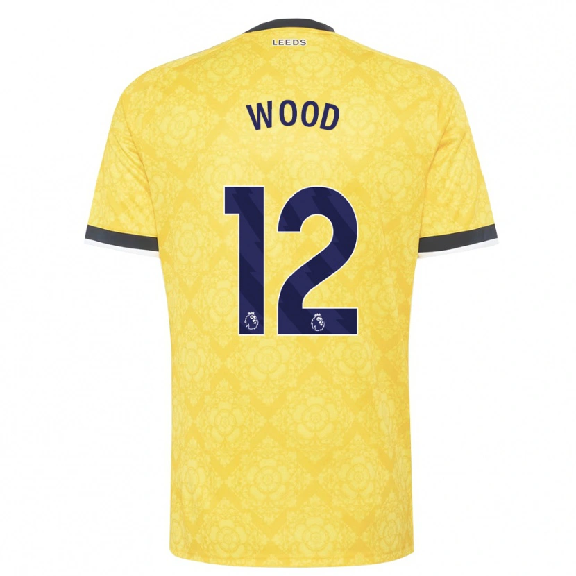 Danxen Kinder Oliver Wood #12 Gelb Weiß Schwarz Auswärtstrikot Trikot 2026/27 T-Shirt Schweiz