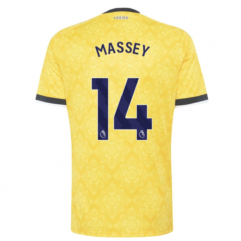 Danxen Kinder Alexander Massey #14 Gelb Weiß Schwarz Auswärtstrikot Trikot 2026/27 T-Shirt Schweiz