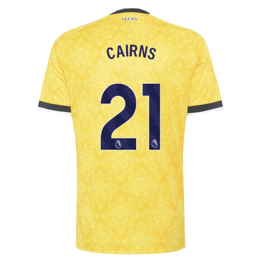 Danxen Kinder Alex Cairns #21 Gelb Weiß Schwarz Auswärtstrikot Trikot 2026/27 T-Shirt Schweiz
